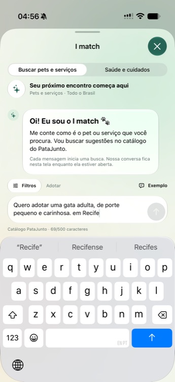 Conversa de cuidados com a inteligência artificial