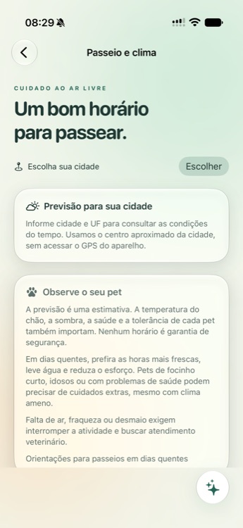 Previsão do tempo para a hora do passeio
